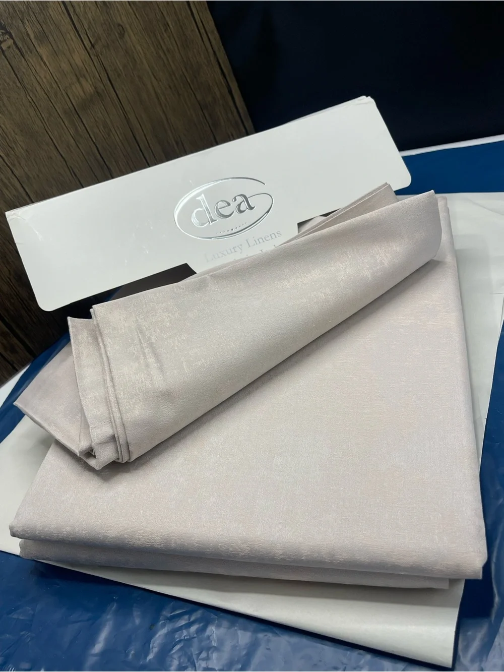 DEA Italian Luxury Linens King Duvet Cover 2 Pillowcases 3 Piece Set Pale Beige